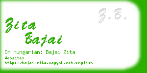 zita bajai business card